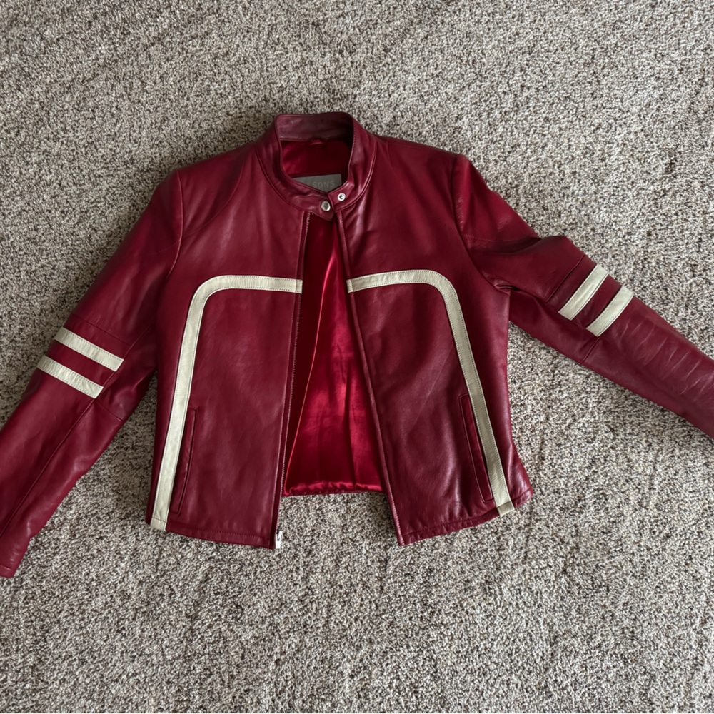 Wilson Deep Red Satin Lined Jacket